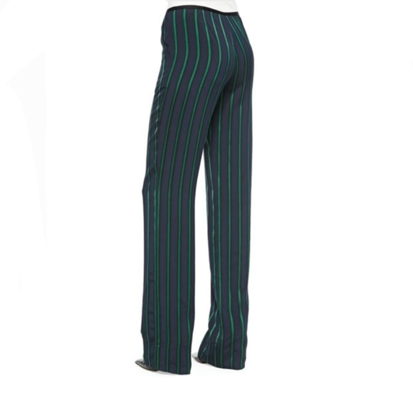 THEORY 'Pajeema' PJ Pants, Navy/Green Club Stripe, Sz. 6 - Picture 4 of 11